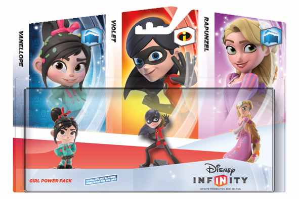 Disney Infinity Pack 3 Figuras Chicas Vanell Violet Rapun 